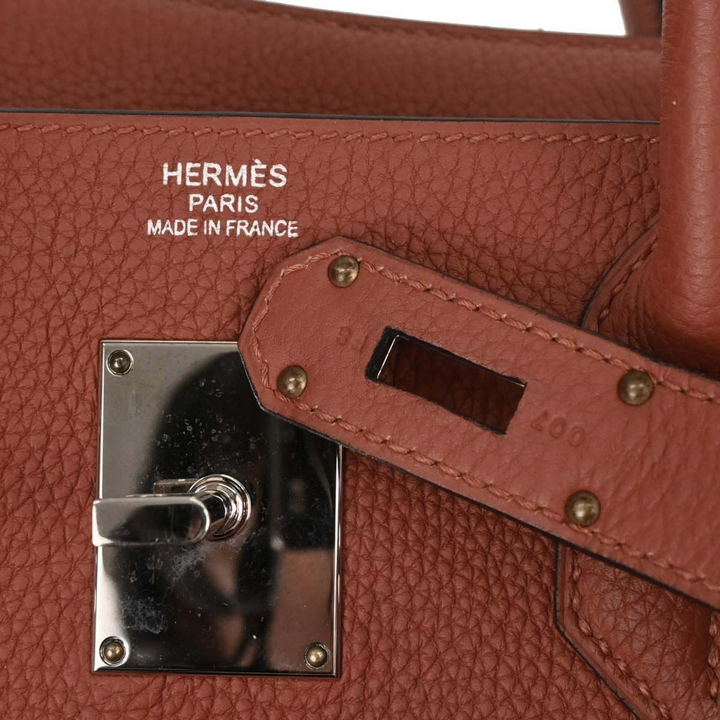 Hermes Cuivre Togo Haut a Courroies 40 Handbag