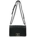 Boy Chanel 2017-2018 Black Caviar Chevron Small Chain Shoulder Bag