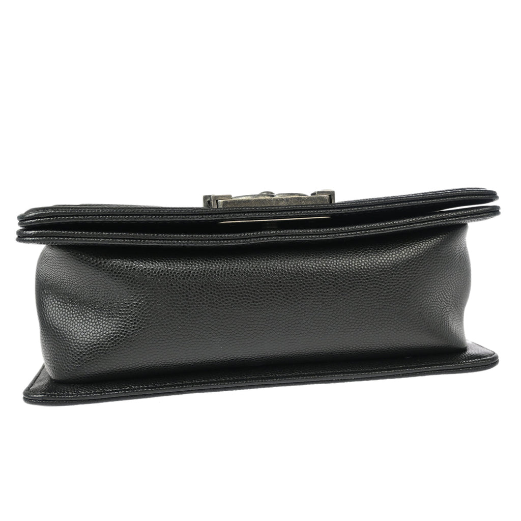 Boy Chanel 2017-2018 Black Caviar Chevron Small Chain Shoulder Bag
