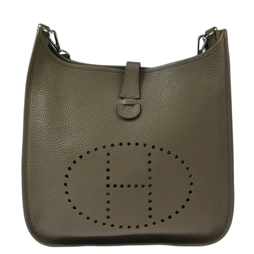 Hermes Etain Taurillon Clemence Evelyne 3 GM Shoulder Bag