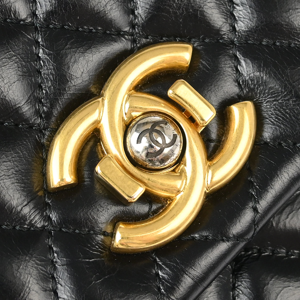 Chanel 2015-2016 Black Calfskin Daily Walk Accordion Flap Bag