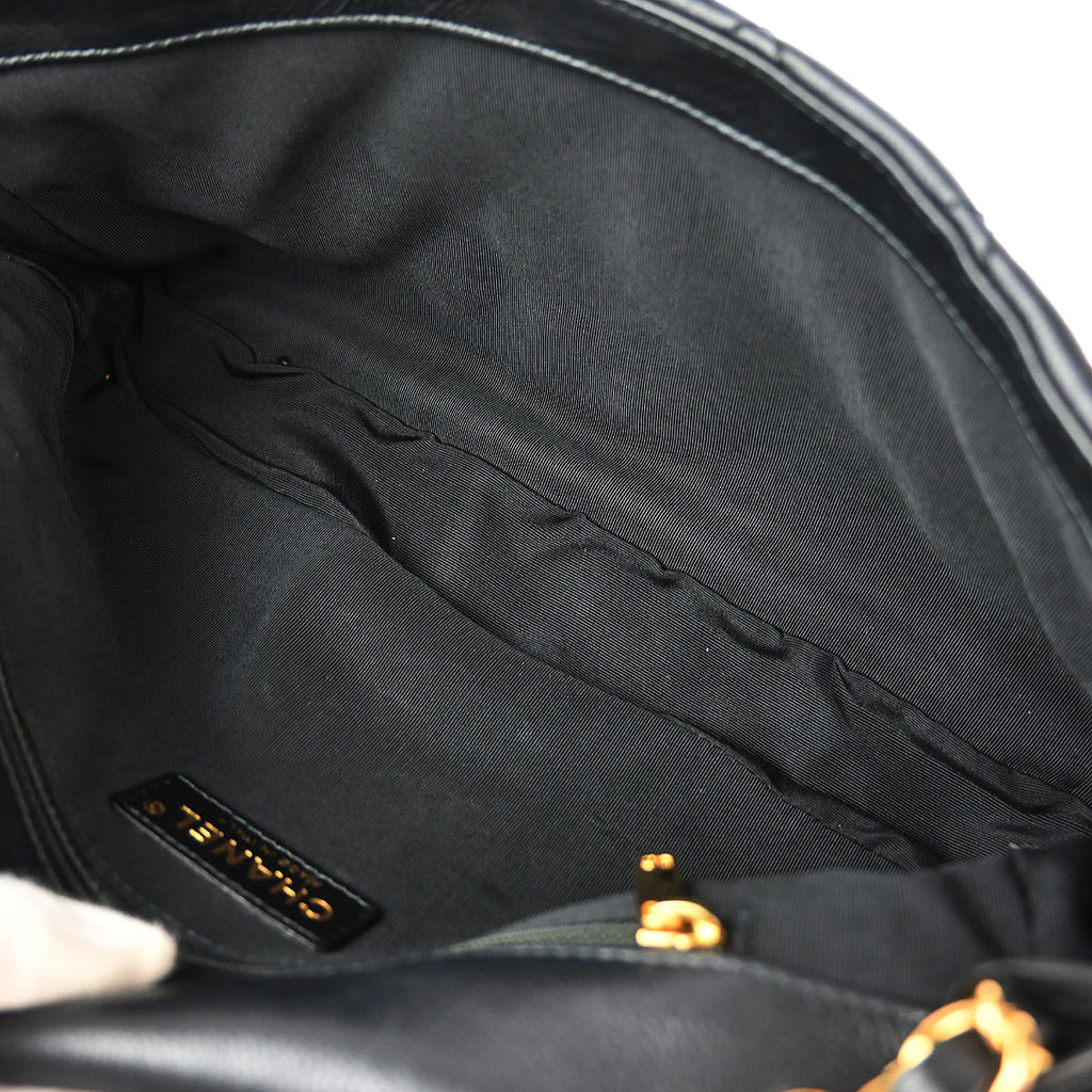 Chanel Black Calfskin Luxury Line Chain Me Shoulder Bag