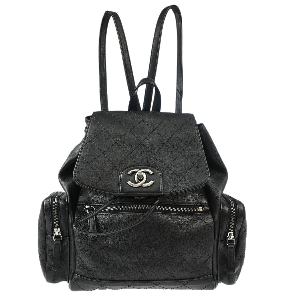 Chanel 2017 Black Calfskin Backpack