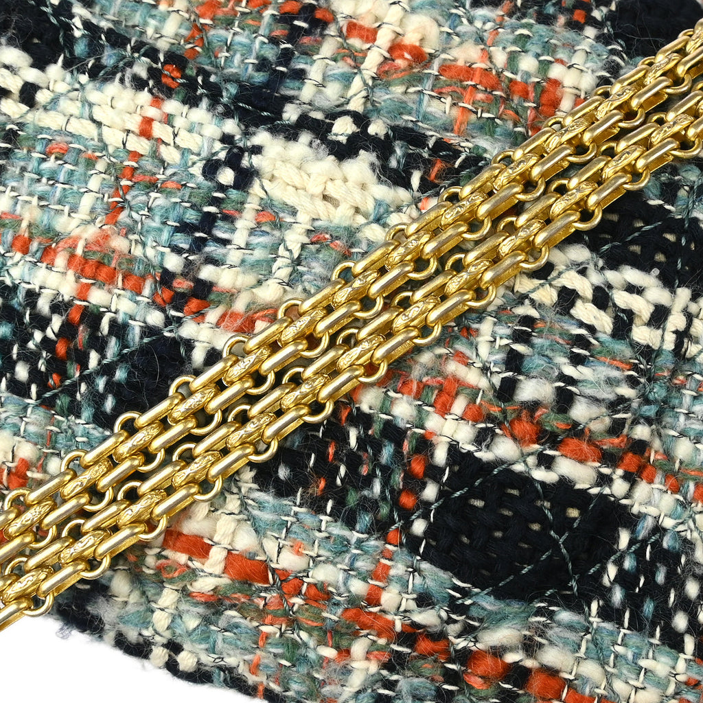 Chanel 2015-2016 Multicolor Tweed 2.55 Medium Classic Double Flap Shoulder Bag