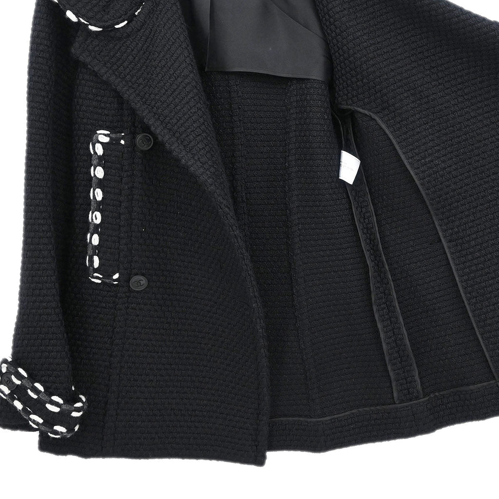 Chanel 2010 Double Breasted Jacket Black #38