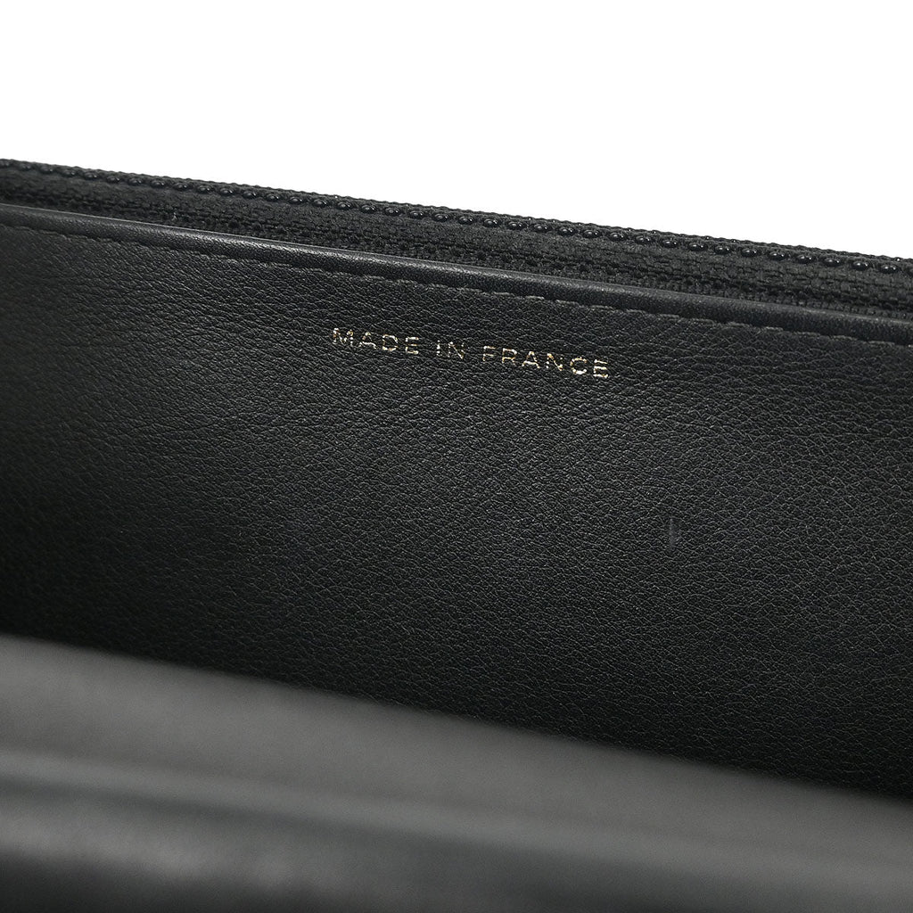 Chanel Black Lambskin Chevron WOC Wallet On Chain