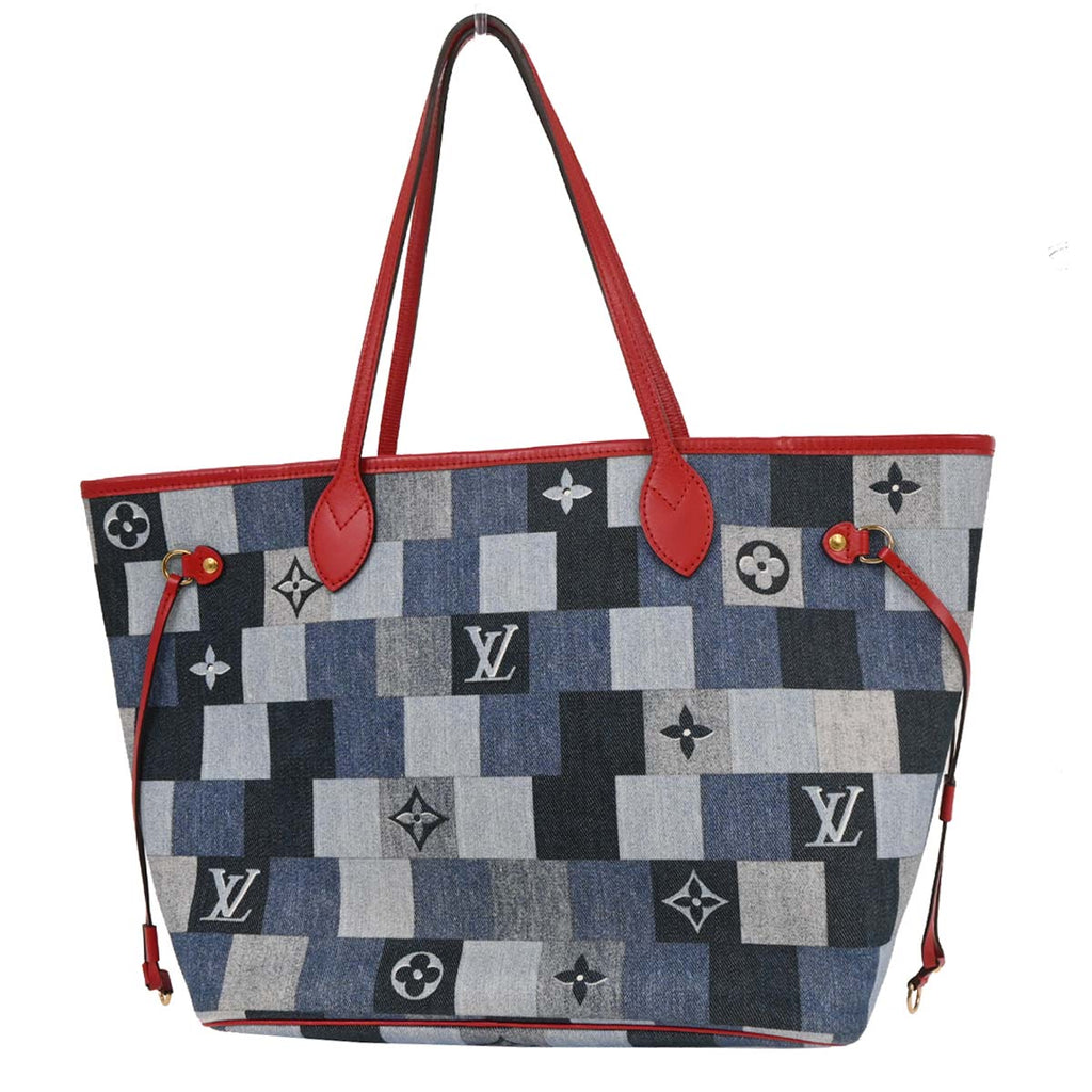 Louis Vuitton 2019 Monogram Denim Neverfull MM Shoulder Tote Bag M44981
