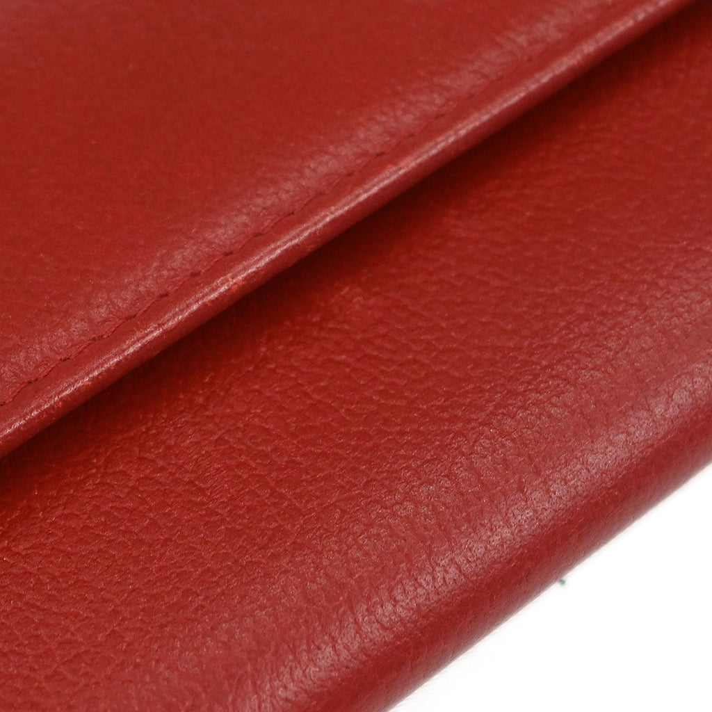 Chanel 2011 Red Calfskin Camellia Coin Purse Wallet