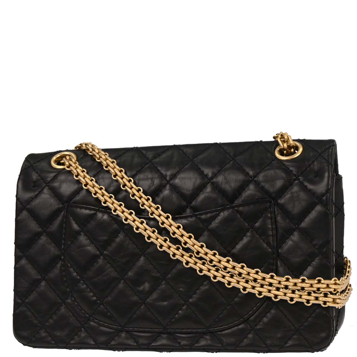 Chanel 2017 Black Calfskin 2.55 Lucky Charm Small Classic Double Flap Bag