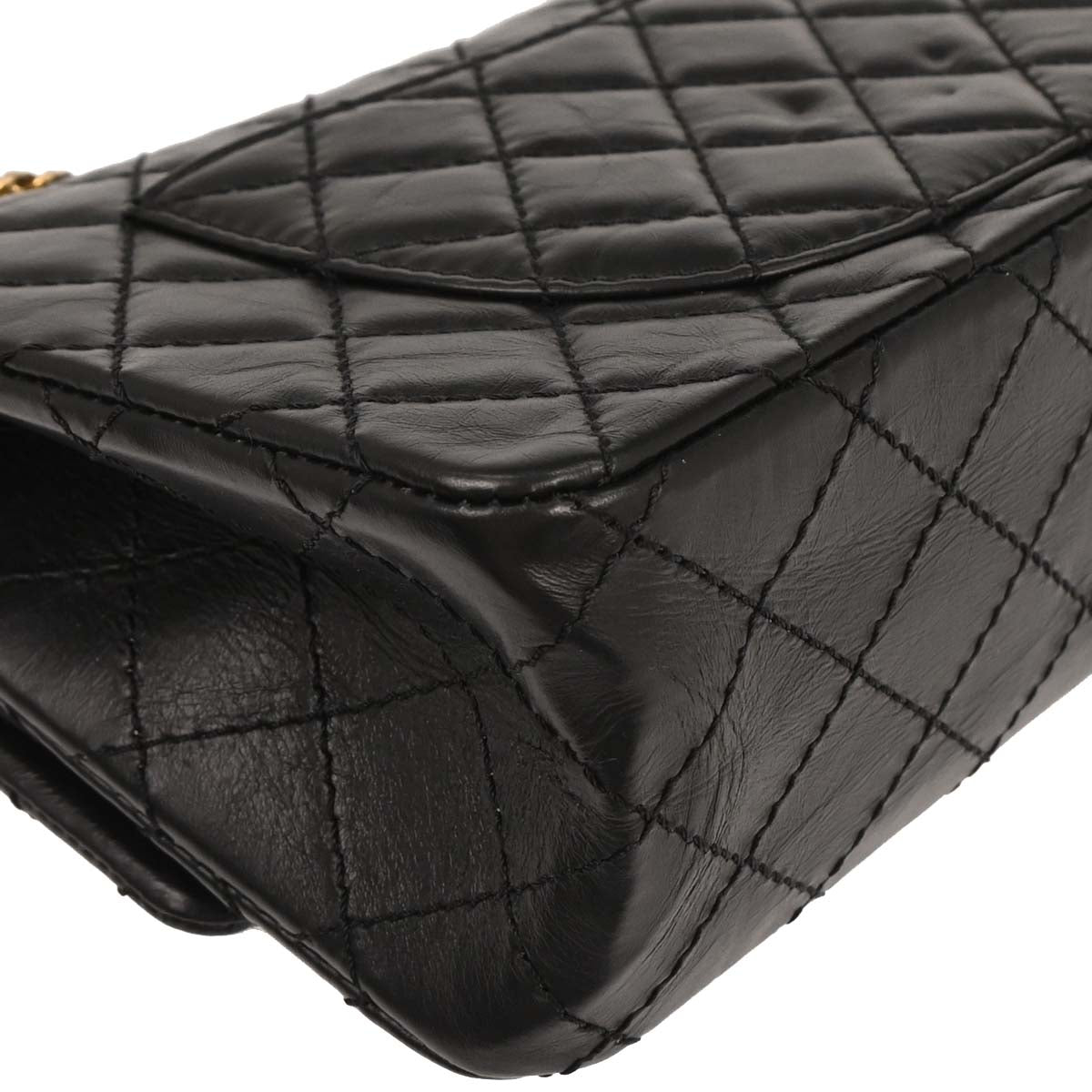 Chanel 2017 Black Calfskin 2.55 Lucky Charm Small Classic Double Flap Bag