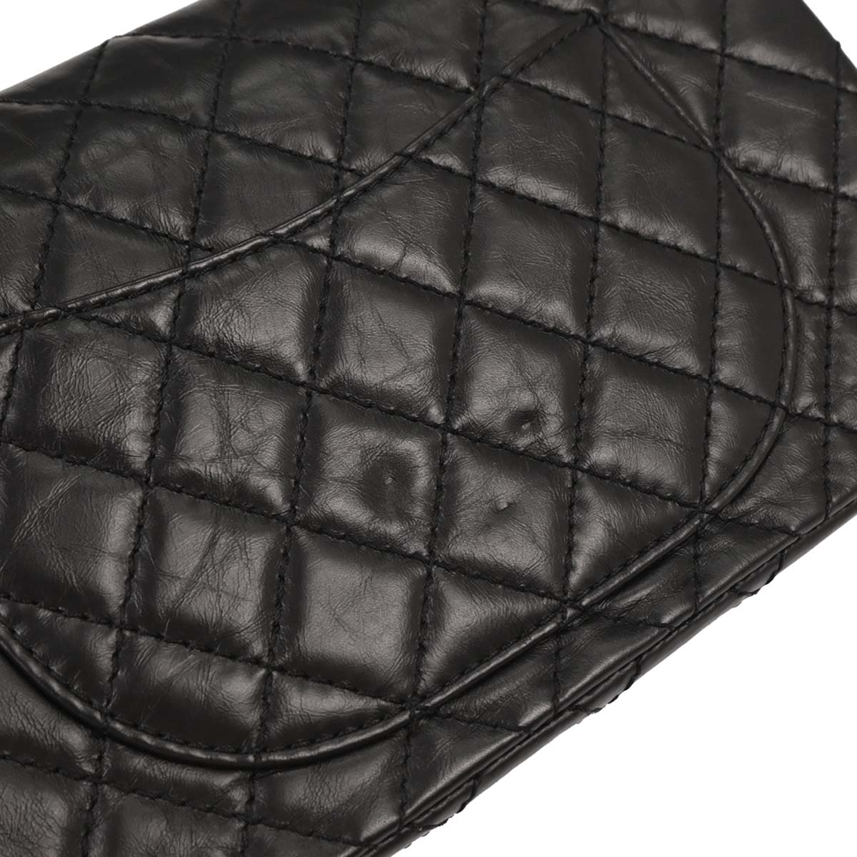 Chanel 2017 Black Calfskin 2.55 Lucky Charm Small Classic Double Flap Bag