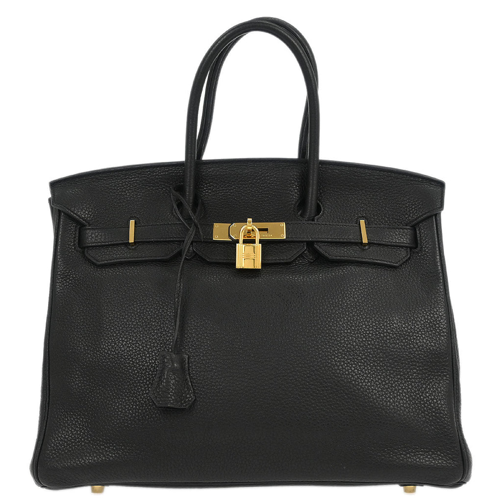 Hermes Black Togo Birkin 35 Handbag