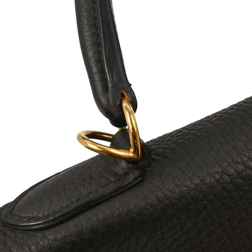 Hermes Black Togo Kelly 35 Retourne 2way Shoulder Handbag