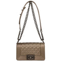 Boy Chanel Gold Caviar Small Chain Shoulder Bag