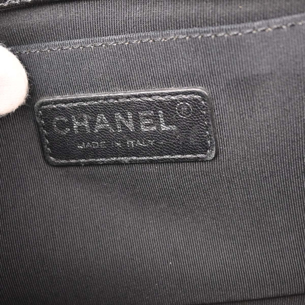 Boy Chanel 2014 Black Patent Leather Medium Shoulder Bag