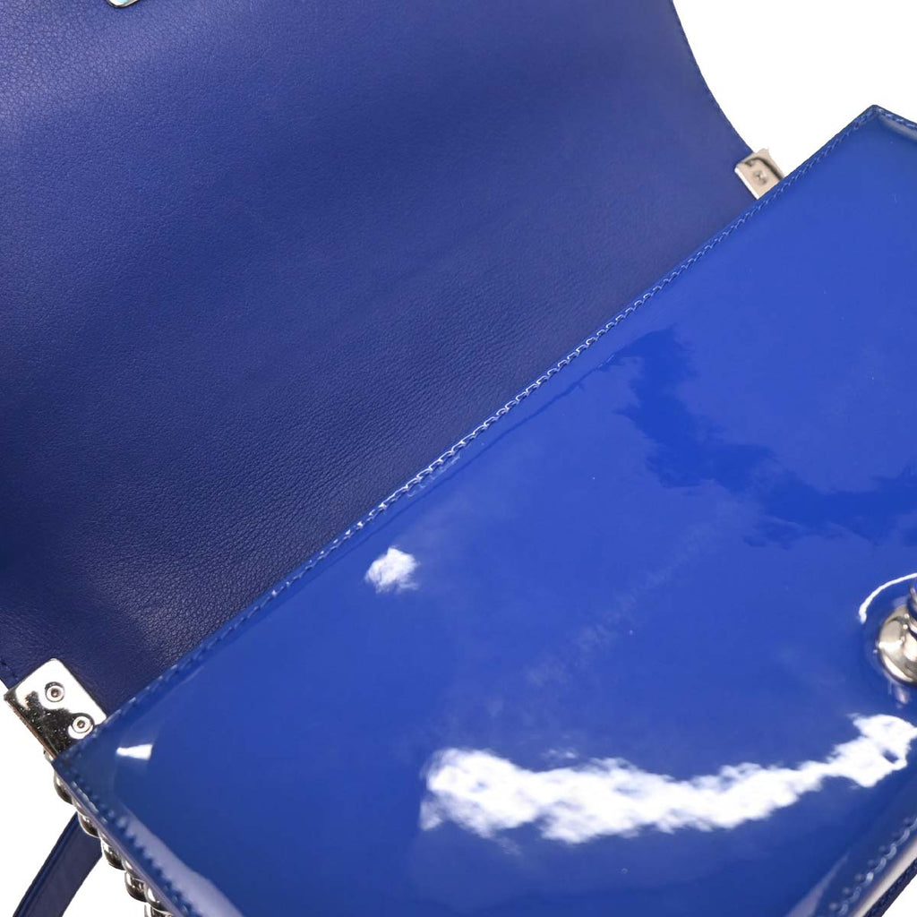 Boy Chanel 2014-2015 Blue Patent Leather Medium Shoulder Bag