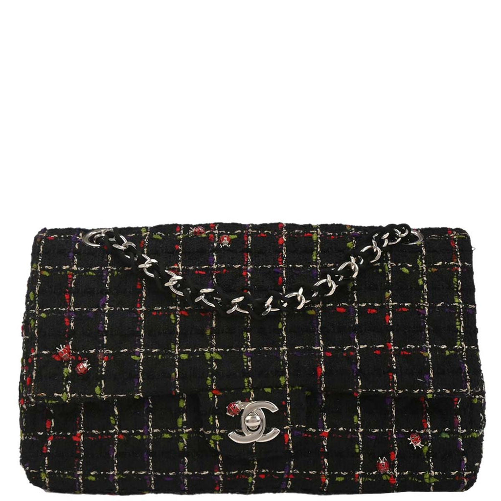 Chanel 2010-2011 Black Tweed Ladybug Shoulder Bag