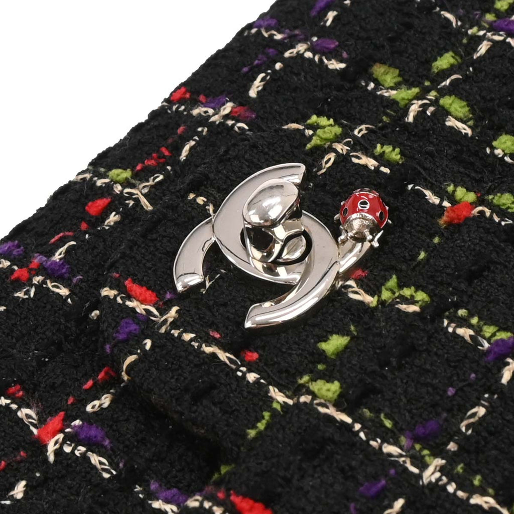 Chanel 2010-2011 Black Tweed Ladybug Shoulder Bag