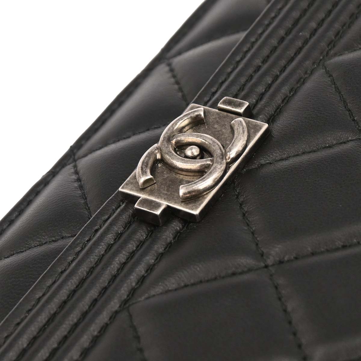 Boy Chanel 2014-2015 Black Lambskin Small WOC Wallet On Chain