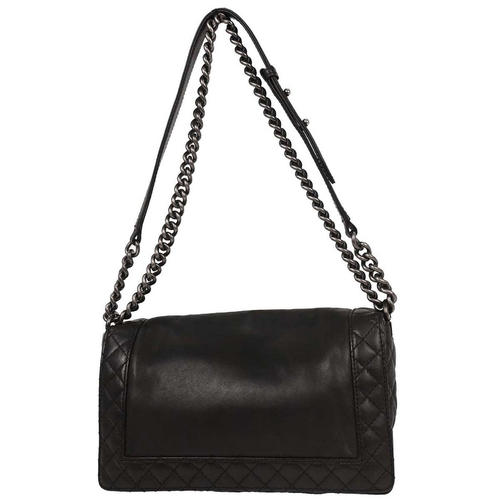 Boy Chanel 2013-2014 Black Calfskin New Medium Shoulder Bag