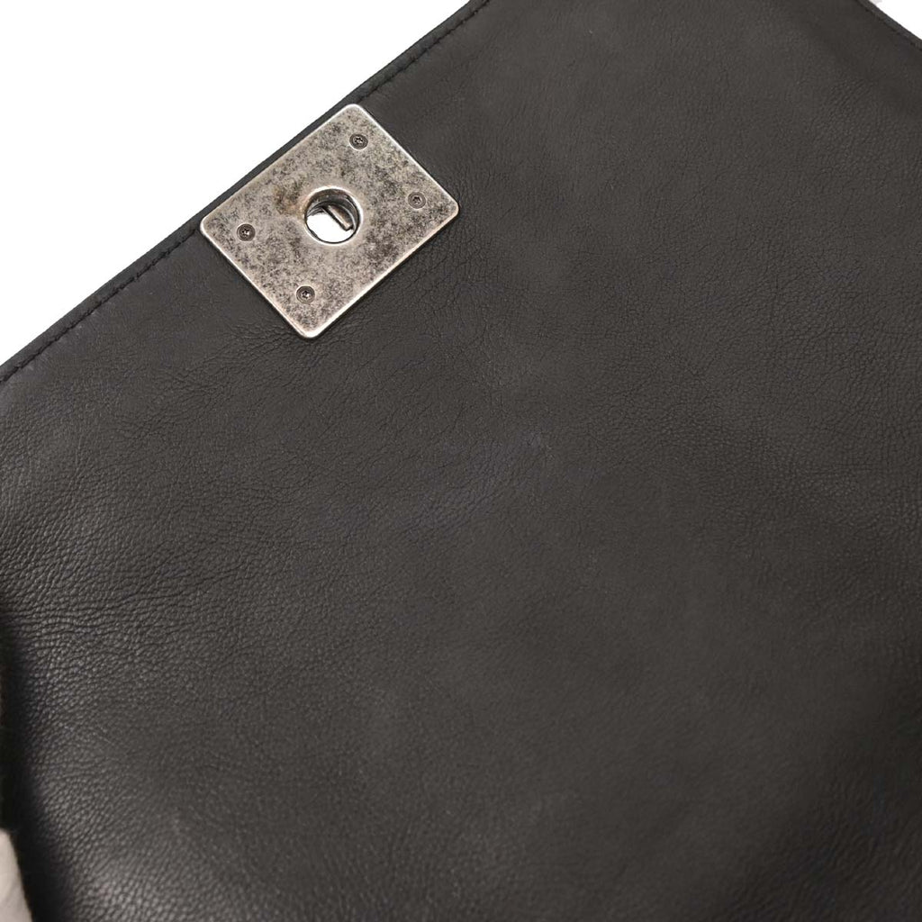 Boy Chanel 2013-2014 Black Calfskin New Medium Shoulder Bag