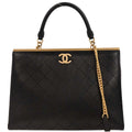 Chanel 2019 Black Coco Luxe Calfskin 2way Shoulder Handbag