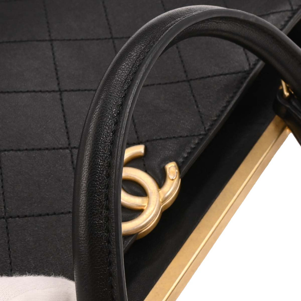 Chanel 2019 Black Coco Luxe Calfskin 2way Shoulder Handbag