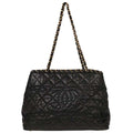 Chanel Black Caviar Tote Chain Me Handbag