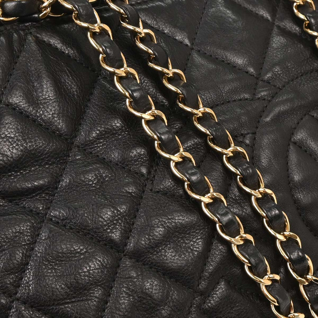 Chanel Black Caviar Tote Chain Me Handbag