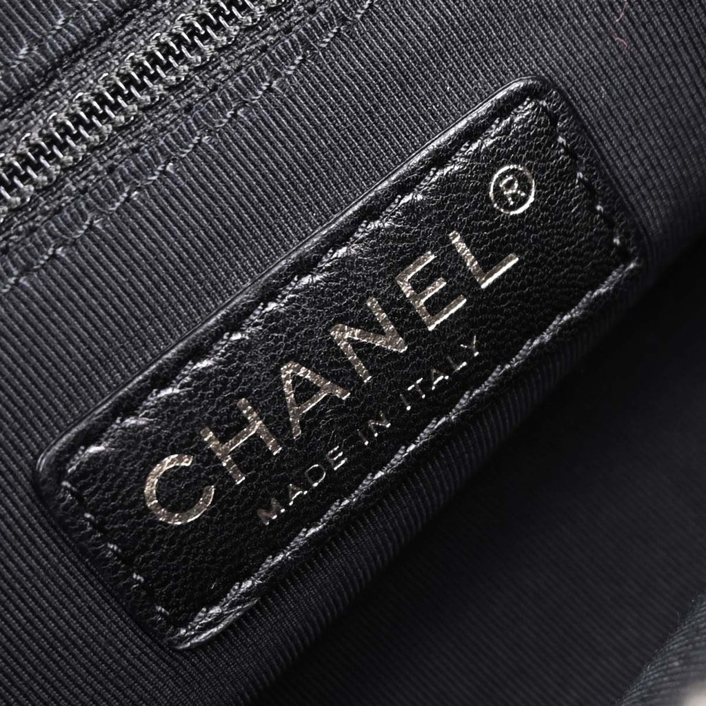 Chanel Black Caviar Tote Chain Me Handbag