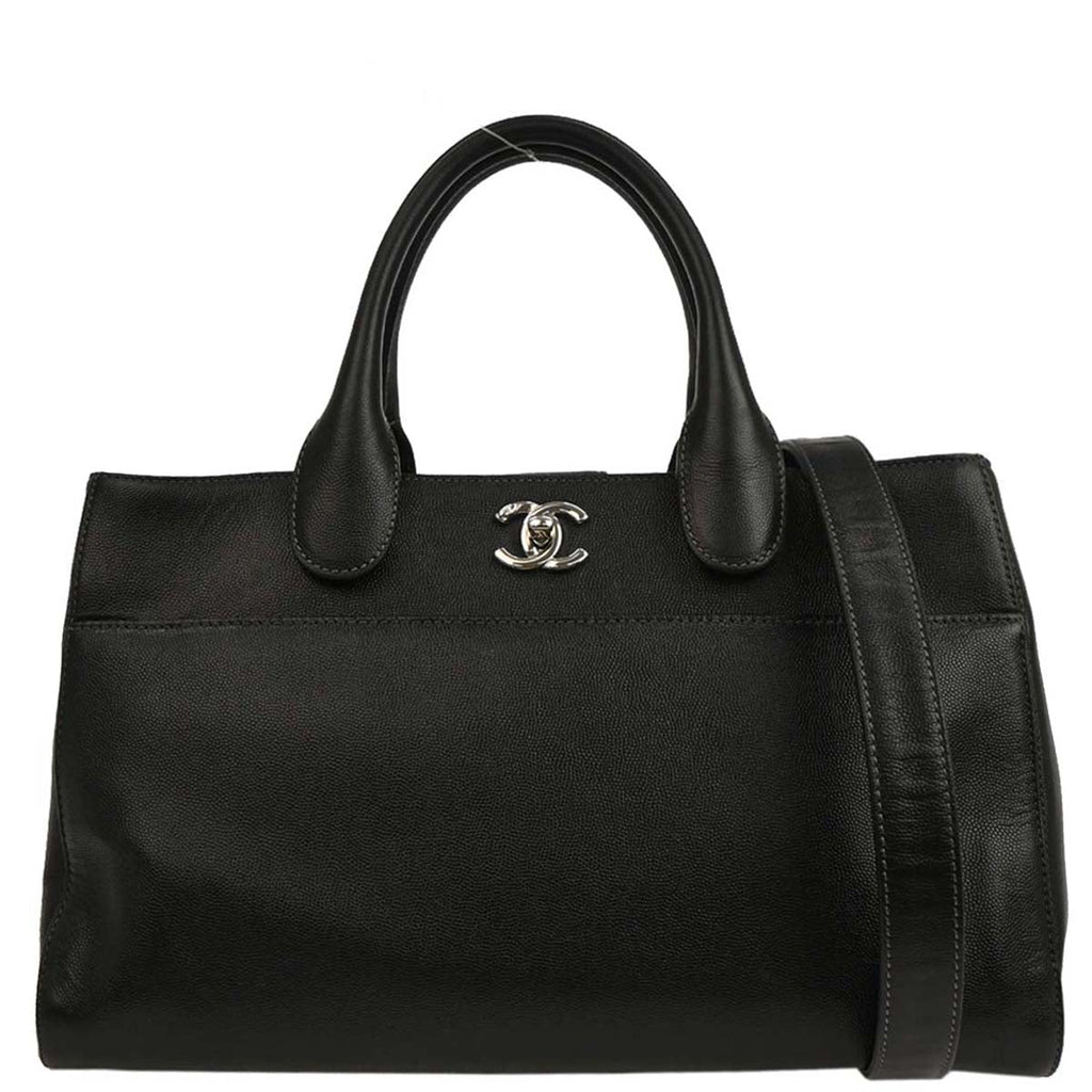 Chanel 2016-2017 Black Caviar Executive Cerf Tote Handbag