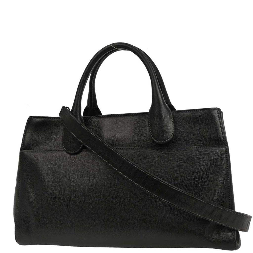 Chanel 2016-2017 Black Caviar Executive Cerf Tote Handbag