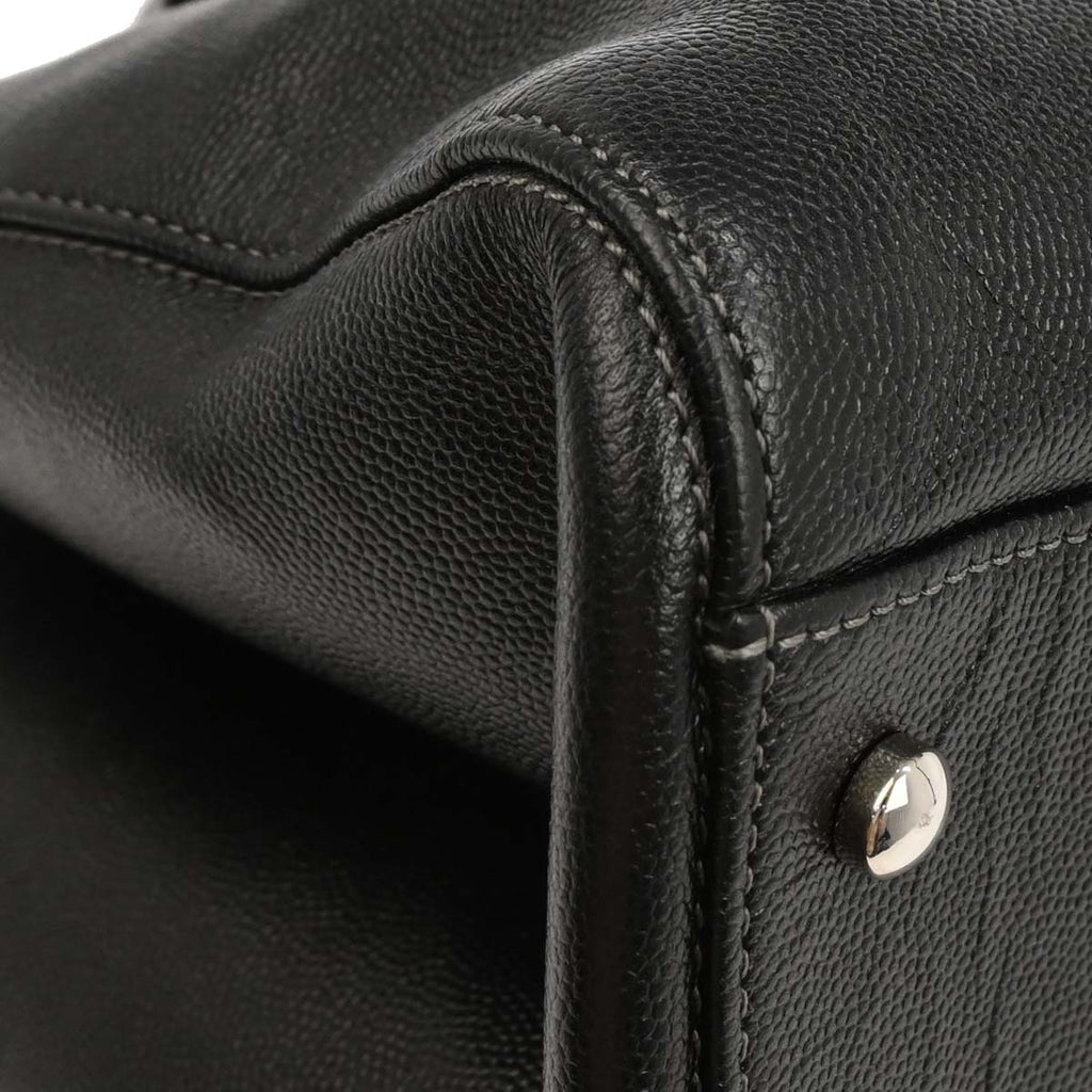 Chanel 2016-2017 Black Caviar Executive Cerf Tote Handbag