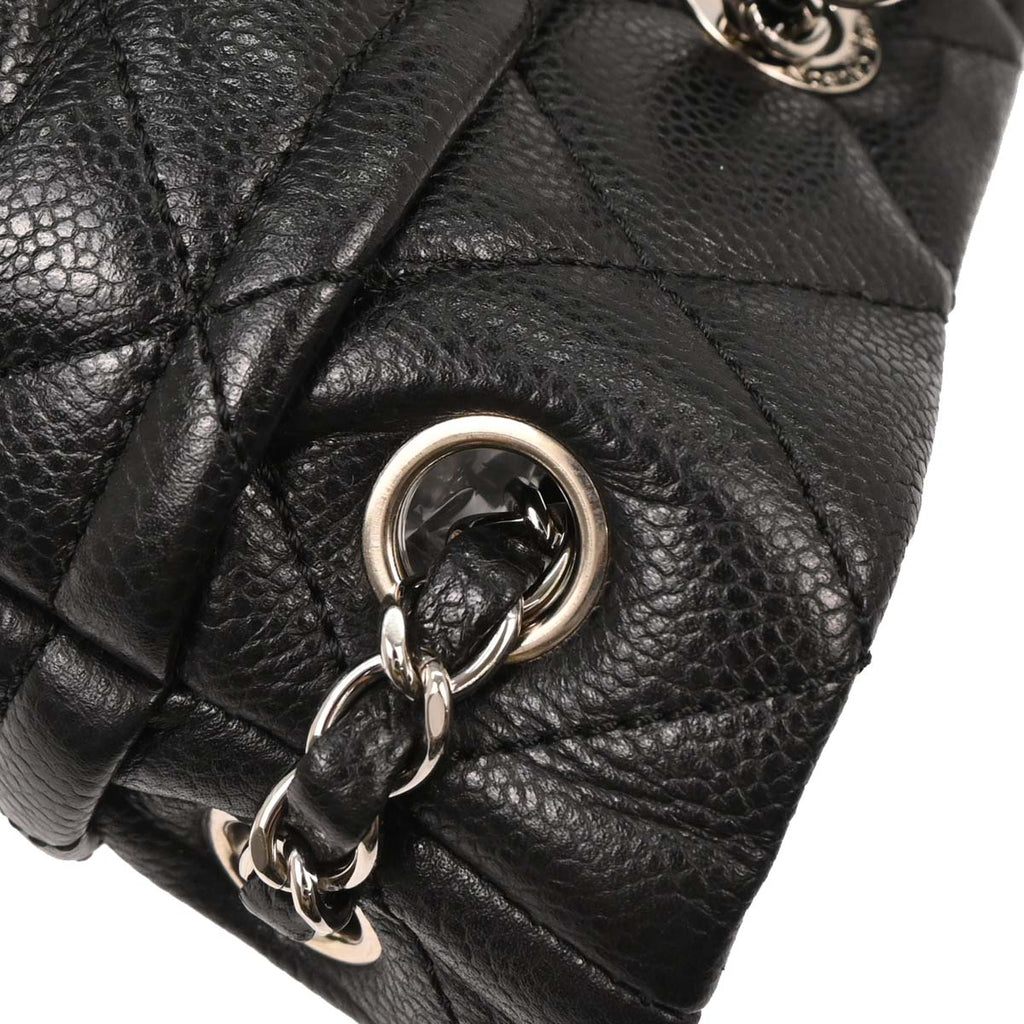 Chanel 2012-2013 Black Caviar Tote Chain Handbag