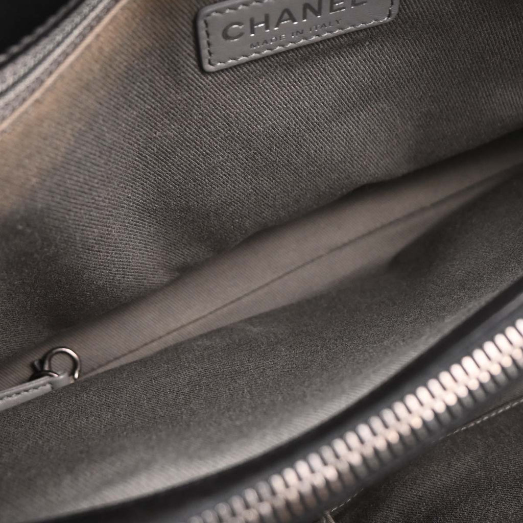 Chanel 2012 Black Lambskin Antik Boy Flap Handbag