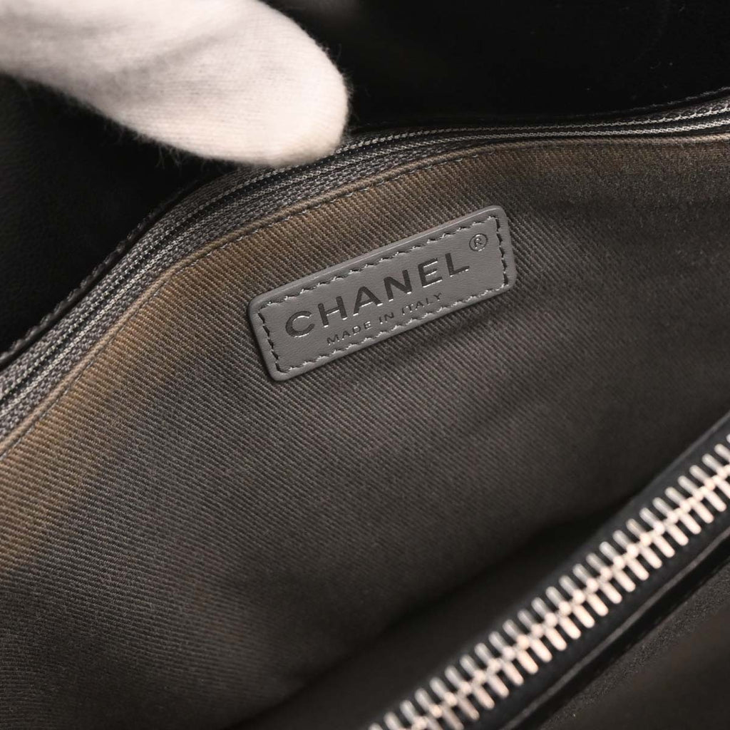 Chanel 2012 Black Lambskin Antik Boy Flap Handbag