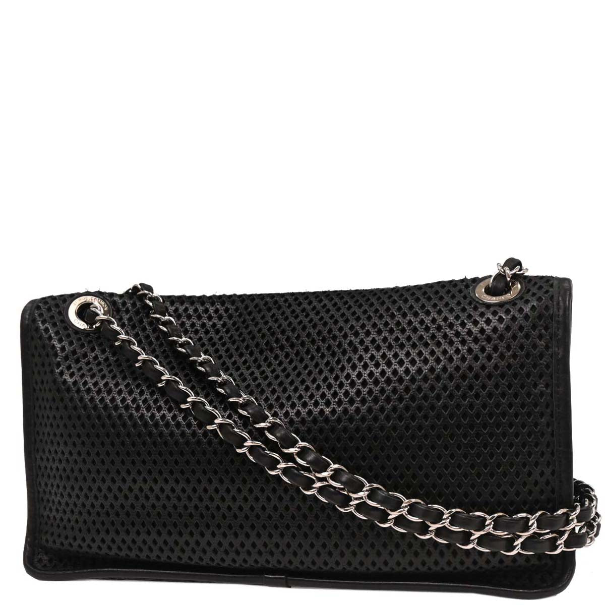 Chanel 2012-2013 Black Perforated Calfskin Up in the Air Shoulder Bag