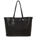 Chanel 2014-2015 Black Caviar Shopping Fever Tote Handbag