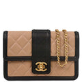 Chanel 2016-2017 Beige Lambskin Elegant CC WOC Wallet on Chain