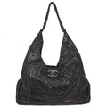 Chanel 2014-2015 Black Calfskin Hobo Handbag