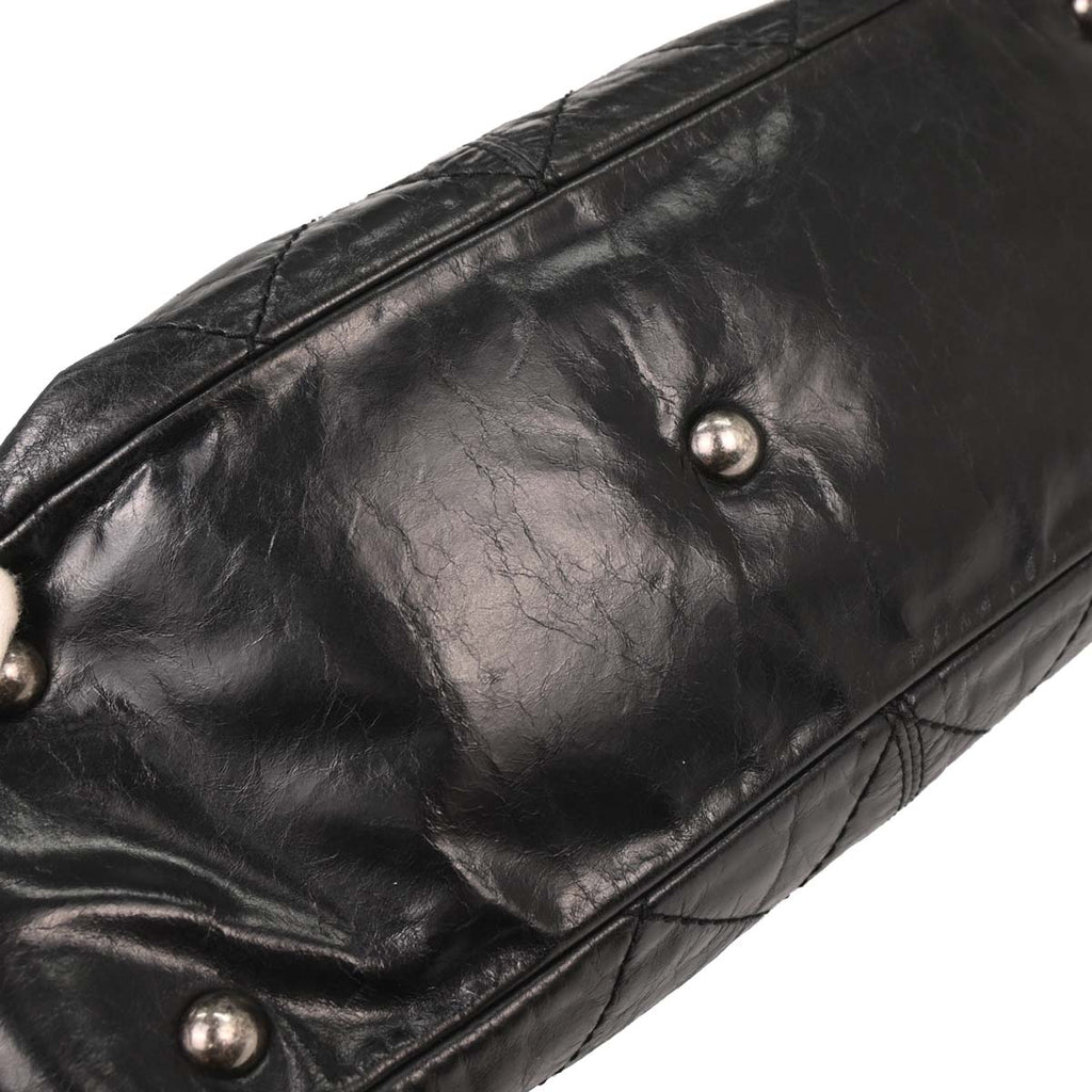 Chanel 2014-2015 Black Calfskin Hobo Handbag
