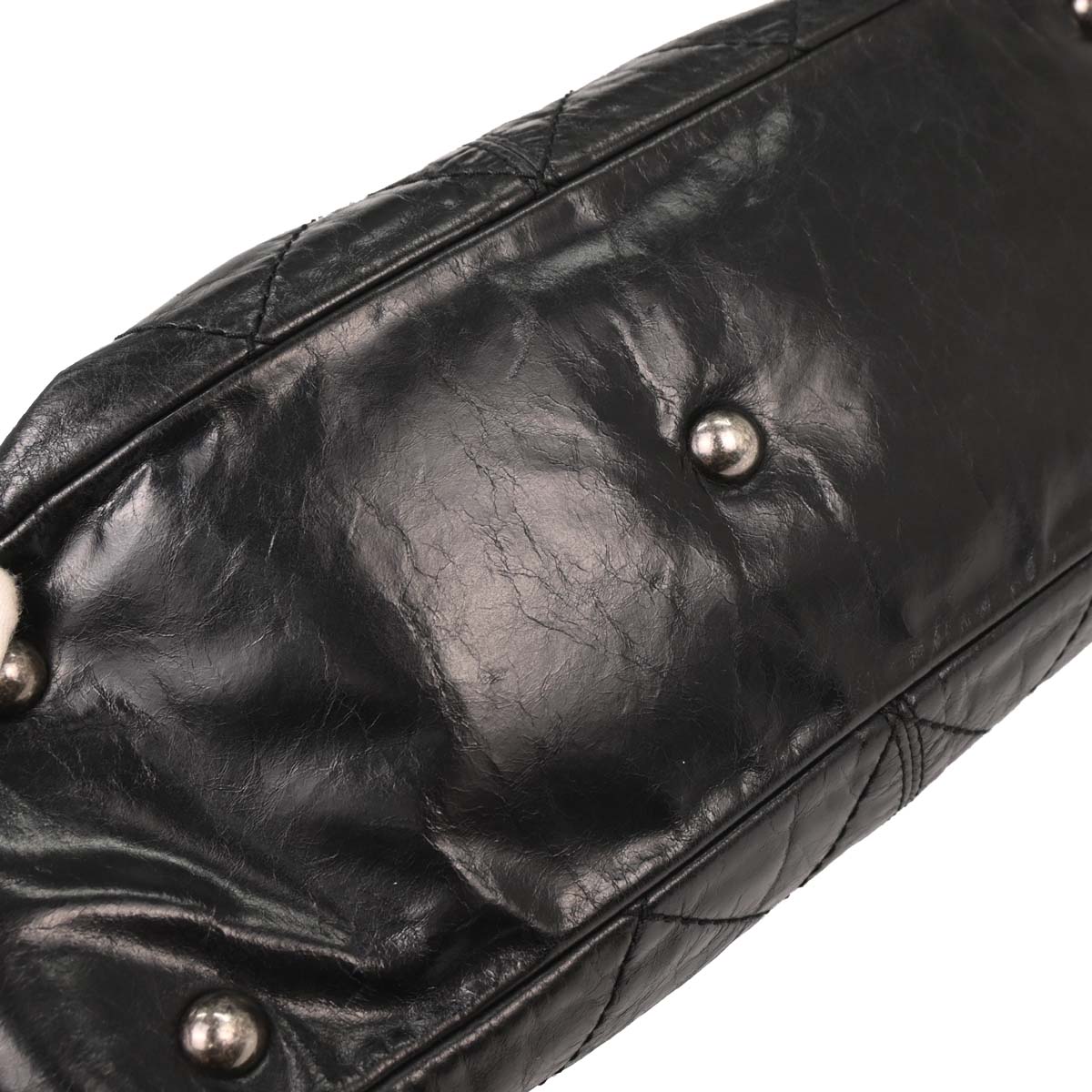 Chanel 2014-2015 Black Calfskin Hobo Handbag
