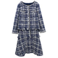 Chanel Setup Suit Jacket Skirt Navy #36