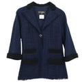 Chanel Single Breasted Jacket Navy #34