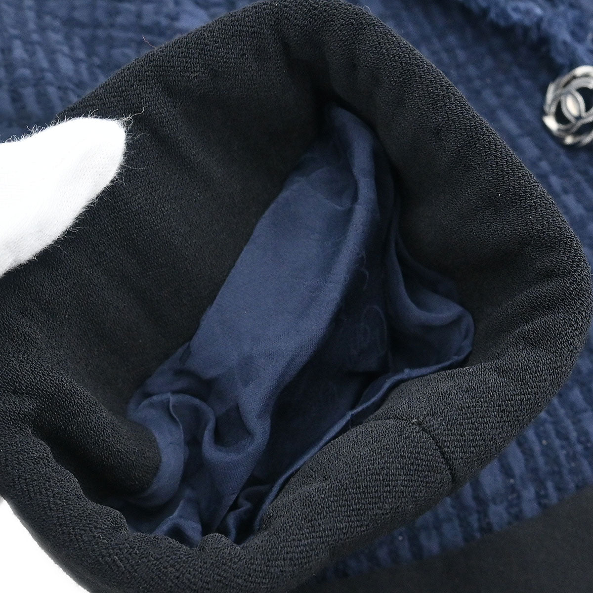 Chanel Single Breasted Jacket Navy #34