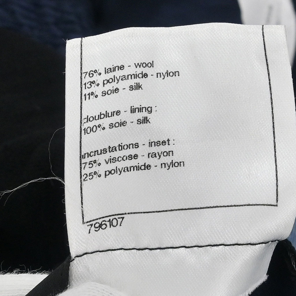 Chanel Single Breasted Jacket Navy #34
