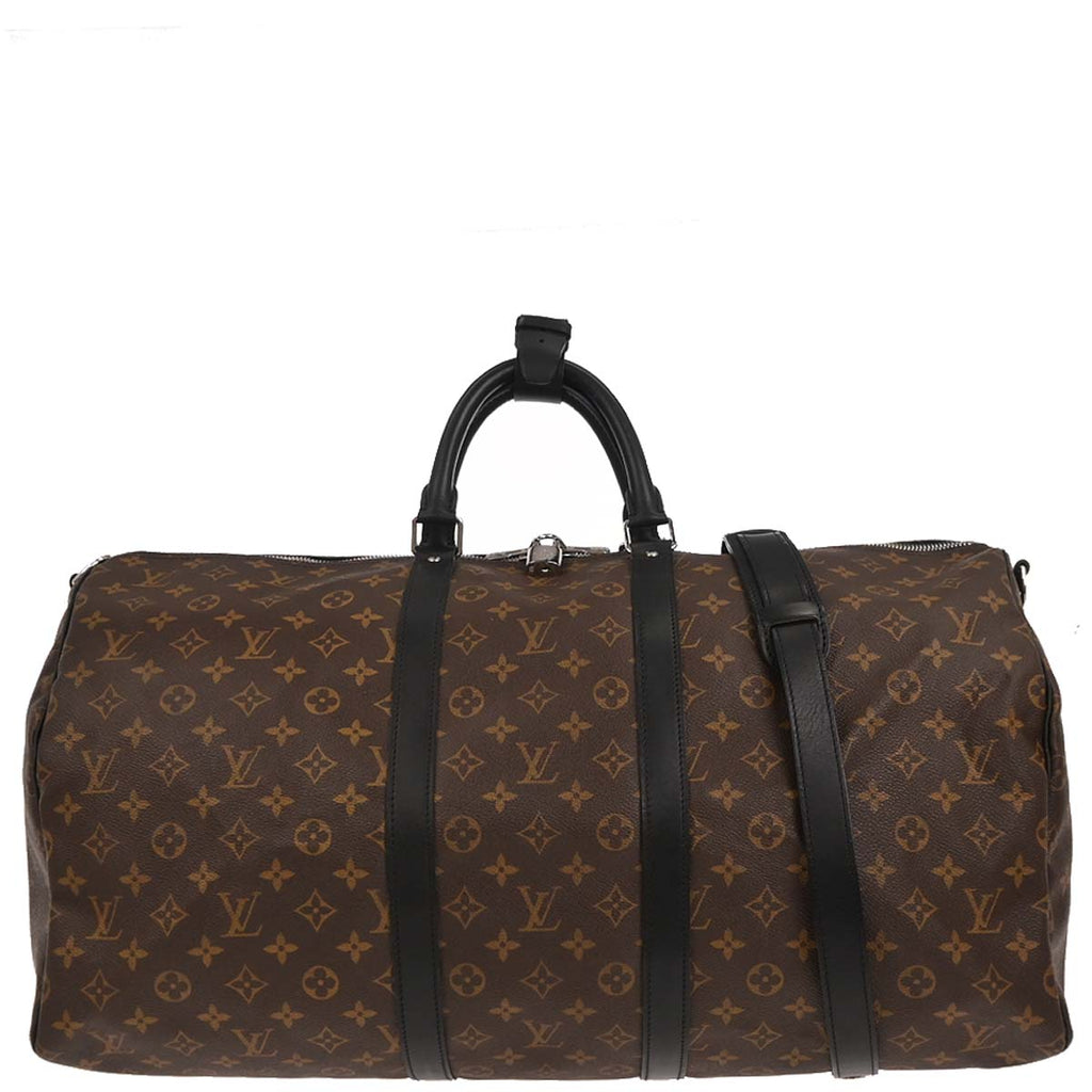 Louis Vuitton Monogram Macassar Keepall Bandouliere 55 M56714