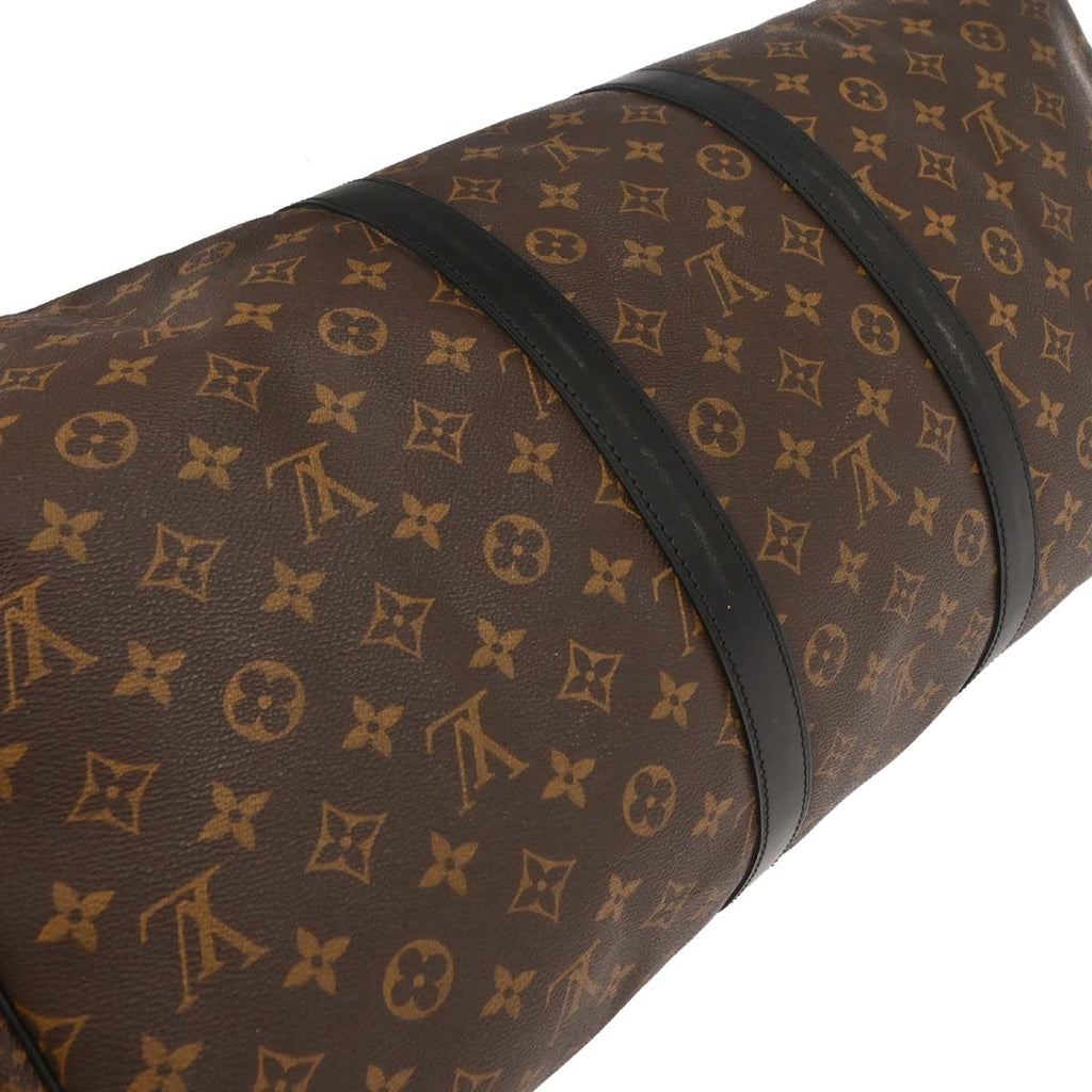 Louis Vuitton Monogram Macassar Keepall Bandouliere 55 M56714