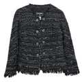 Chanel Single Breasted Collarless Jacket Black #34