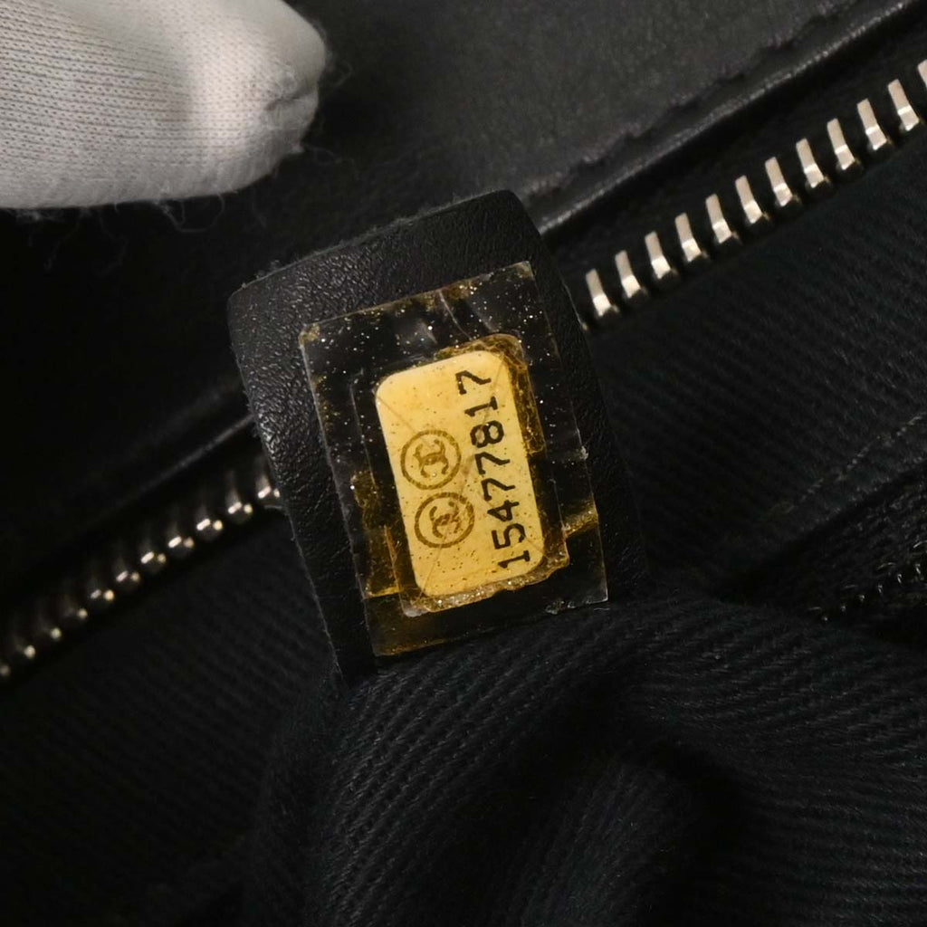 Chanel 2011 Black Iridescent Calfskin In The Mix Shopping Tote